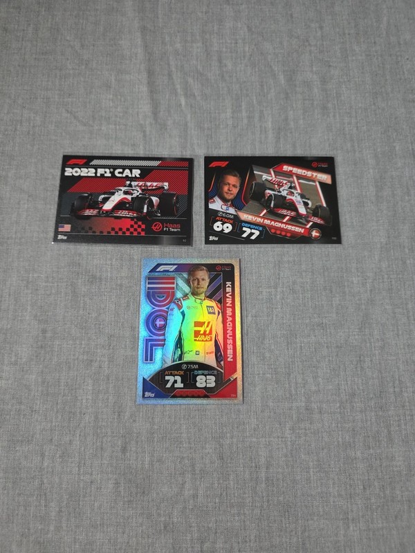 KEVIN MAGNUSSEN HAAS RACING FORMULA 1 F1 2022 TOPPS TURBO ATTAX Card LOT Of 3