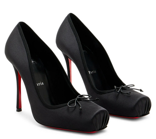 CHRISTIAN LOUBOUTIN Cassia Knot Satin Pumps Size 40.5 Genuine 10.5 us