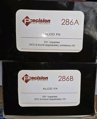 Precision Craft Models 286 Undecorated Alco FA1-FB1 set Undec #286A #286B HO NIB