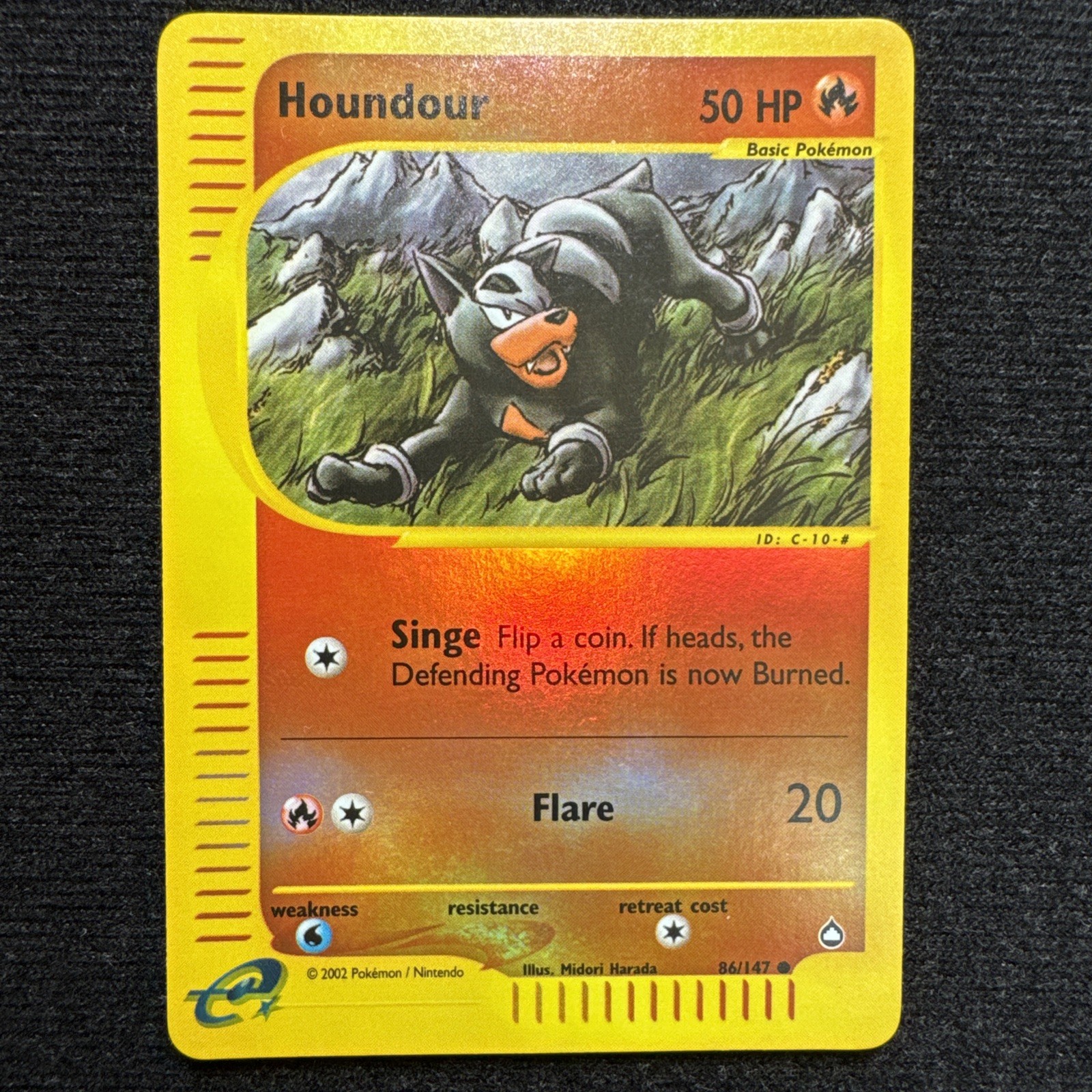 Pokémon TCG Aquapolis HOUNDOUR Reverse Holo - 86/147 2002