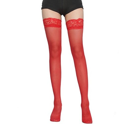 Lady's Lace Top Stay Up Stockings Thigh-High Sheer Pantyhose Stockings For Women