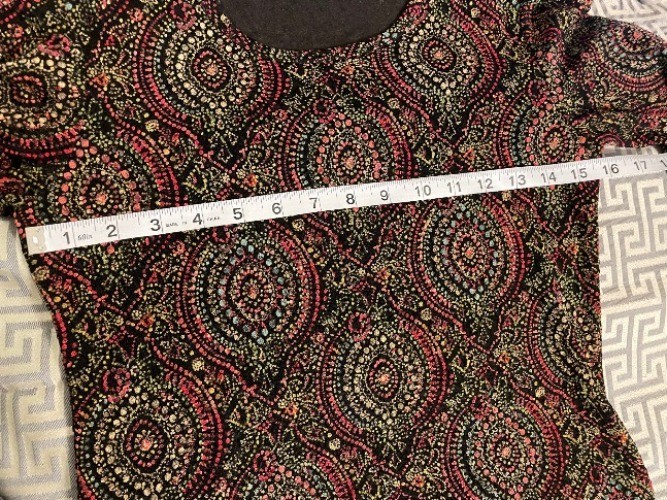 Chico's SZ 0 Patterned Multicolor Pullover Fitted… - image 6