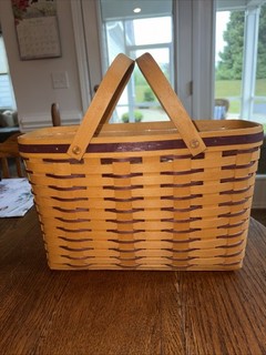 Longaberger Sweetheart Cherished Memories basket Purple 1998 W Plastic Insert