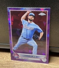 JORDAN LYLES TOPPS CHROME SAPPHIRE PURPLE /10 #376 - TEXAS RANGERS