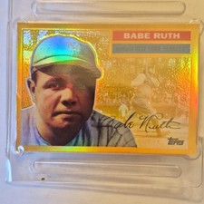 Topps 2010 Chrome #3 Babe Ruth New York Yankees Gold Hologram MLB Card