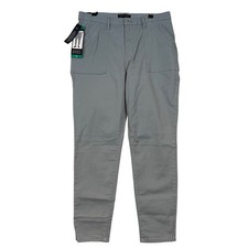 NWT Banana Republic Womens High Rise Twill Pant Gray Tapered Leg Size 12 Classic