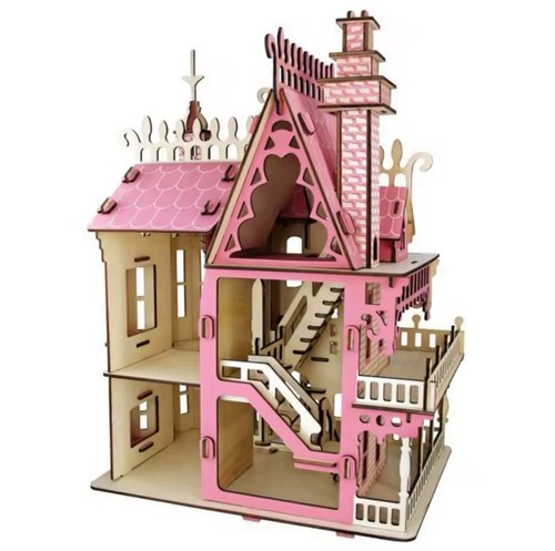 Doll House 3D Puzzle Wooden Miniature DIY Assembly Building Model Kit Decoration - Picture 2 of 3