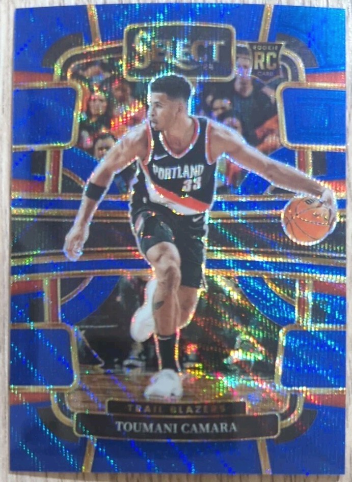 2023-24 Panini Select - Concourse Toumani Camara #81 Blue Wave Prizm /75 (RC)