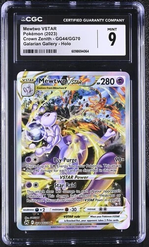 CGC 9 MEWTWO VSTAR GG44 CROWN ZENITH GALARIAN GALLERY SWORD & SHIELD POKEMON