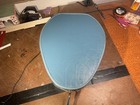 Classic mid-century retro styling blue cream interior lining vinyl oval — photo 10