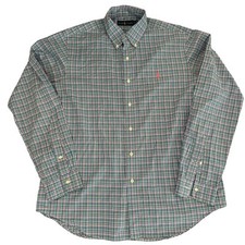 Ralph Lauren Spring Multicolored Plaid, Long Sleeve Button Down- L