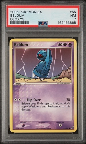 2005 POKEMON EX DEOXYS #55 BELDUM PSA 7