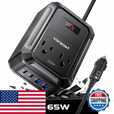 Vansoet 200W Car Power Inverter Dc 12V To 110V Ac Inverter Pd 65W/30W Usb C 2