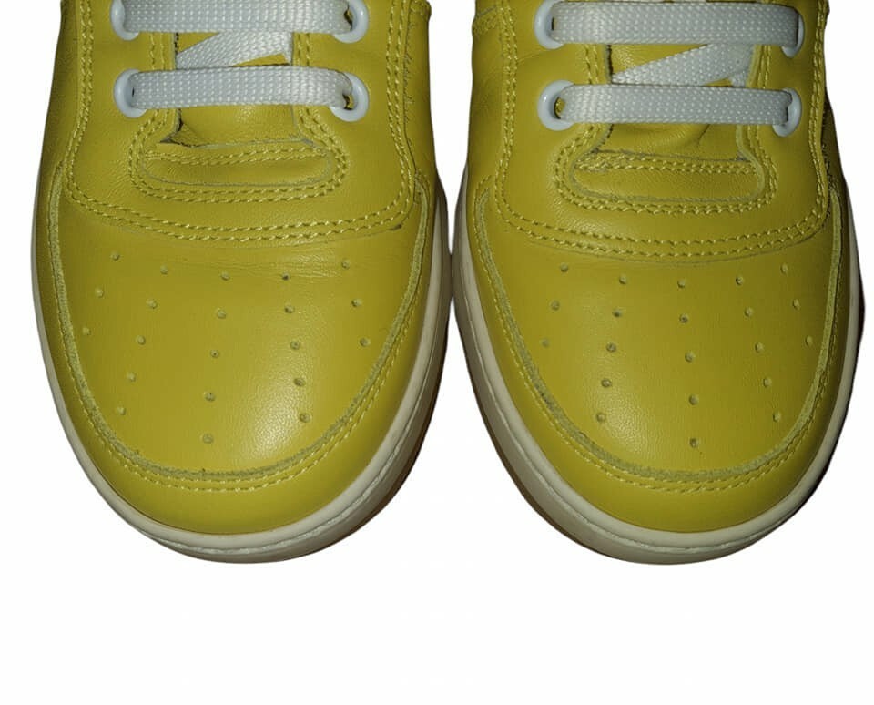 Acne Studios sneakers perey lace-up shoes yellow leather size 37 rare !!! image 10