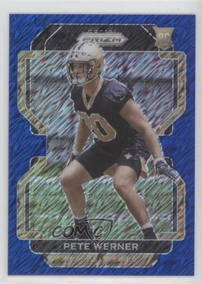 2021 Panini Prizm Rookie Blue Shimmer Prizm 1/25 Pete Werner #391 ku9
