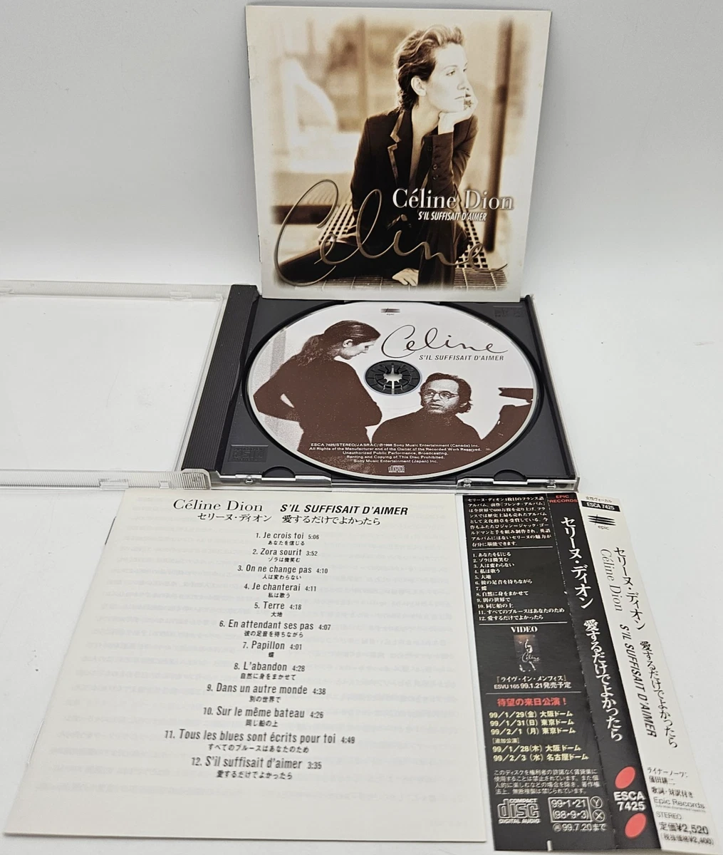 CELINE DION S'il Suffisait D'aimer Japón CD ESCA 7425 con OBI 12 pistas 1999 ...