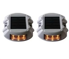 Solar LED Dock Light Driveway Lights Marker Deck Pathway Lights | 2pcs | Yellow