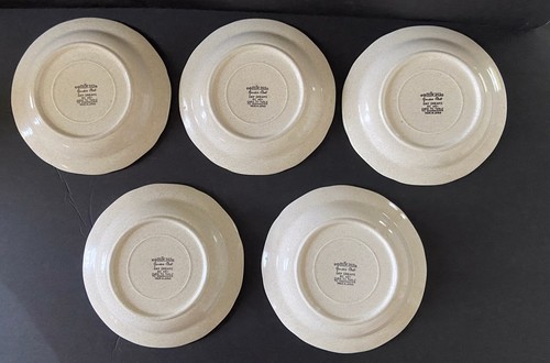 Set Of 5 Mikasa Garden Club Day Dreams 7 7/8” Salad Bread Plates Blue Floral - Picture 2 of 6