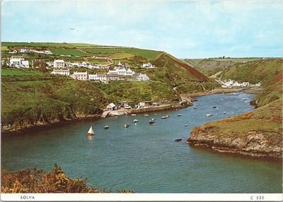 Solva Pembrokeshire Wales 1979 Chrome Harbor Village View Vintage Postcard