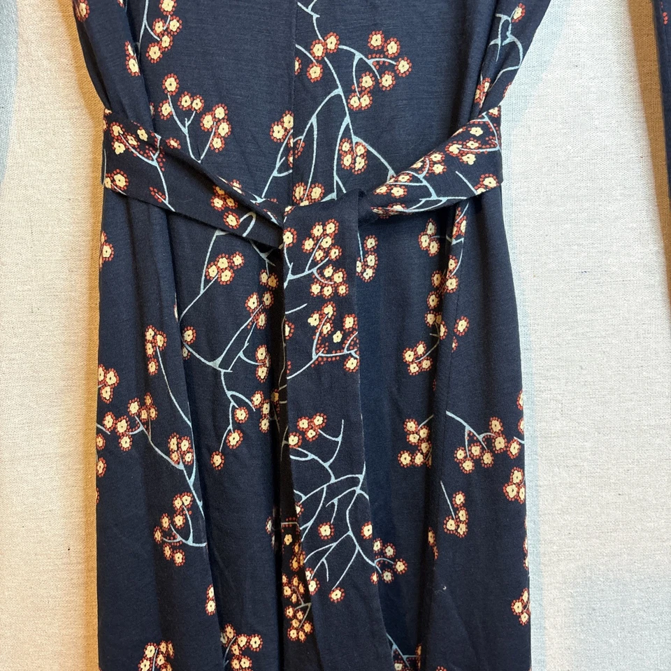 Vestido/Cinturón Midi Floral Vintage Azul Marino Diane Von Furstenberg Talla 8 Acrílico Foto 2 de 4