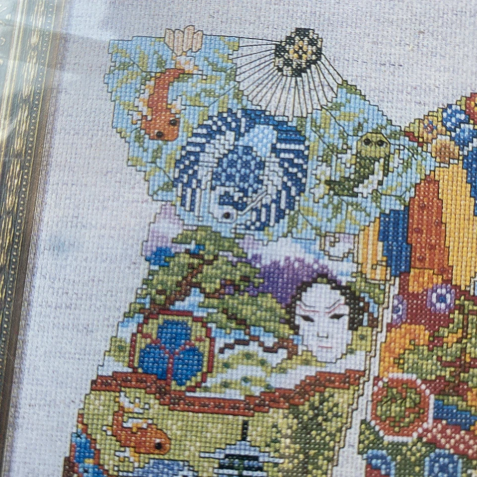DESIGN WORKS “Geisha w/Kimono” Counted Cross Stitch Kit 16x20” **AS IS** NEW - Image 3 of 4