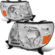 Headlights Headlamps Assembly for 05-11Toyota Tacoma,Chrome Amber Corner