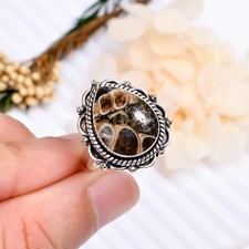 Handmade Turritella Agate Gemstone 925 Sterling Silver Stylish Jewelry All Size