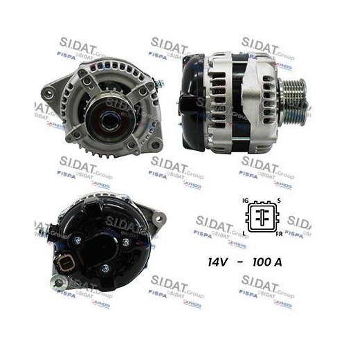 Alternateur Sidat A12DE0120A2 pour Toyota charge stable de 100A