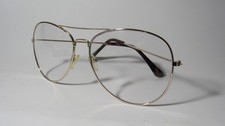 Vintage-Style Clear Lens Aviator Glasses - Gold Metal Frames