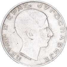 [#1117501] Yugoslavia, Petar II, 50 Dinara, 1938, Silver, EF, KM:24