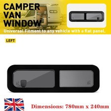 LH 780mm x 240mm Window Van RV Horizontal Slide Windows Waterproof For Caravans