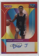 2022-23 Leaf Vivid Red 31/35 Dior Johnson #BA-DJ1 Auto 11n5