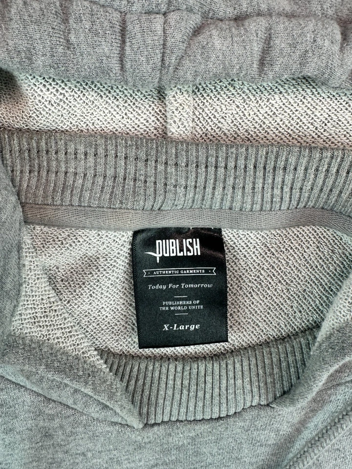 Sudadera con capucha para hombre Publish Brand - gris jaspeado - XL Foto 4 de 4