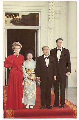 RONALD & NANCY REAGAN with Prime Minister ZENKO SUZUKI Japan