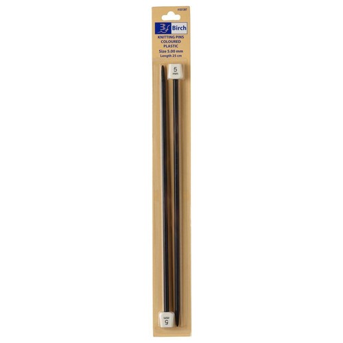 BIRCH KNITTING PINS - COLOURED PLASTIC - 35CM LENGTH - Picture 6 of 11
