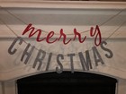 2 Pcs Christmas Banner for Fireplace - Merry Christmas Banner Garland EUC