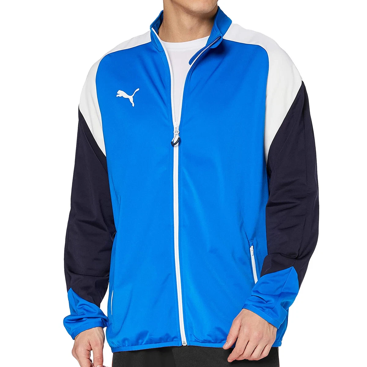 Puma Esito Track Jacket Poly Tricot Sports Zip Up Top Retro Vintage Sweatshirt