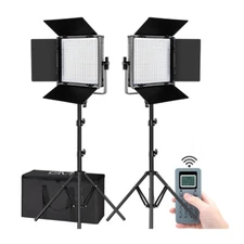 GVM 520S B Bi Color LED Studio Video 2 Light Panel Kit PRO Lighting