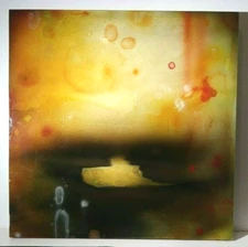 LISTED AMERICAN MICHAEL BROWN ORIGINAL MODERN ABSTRACT MIXED MEDIA 