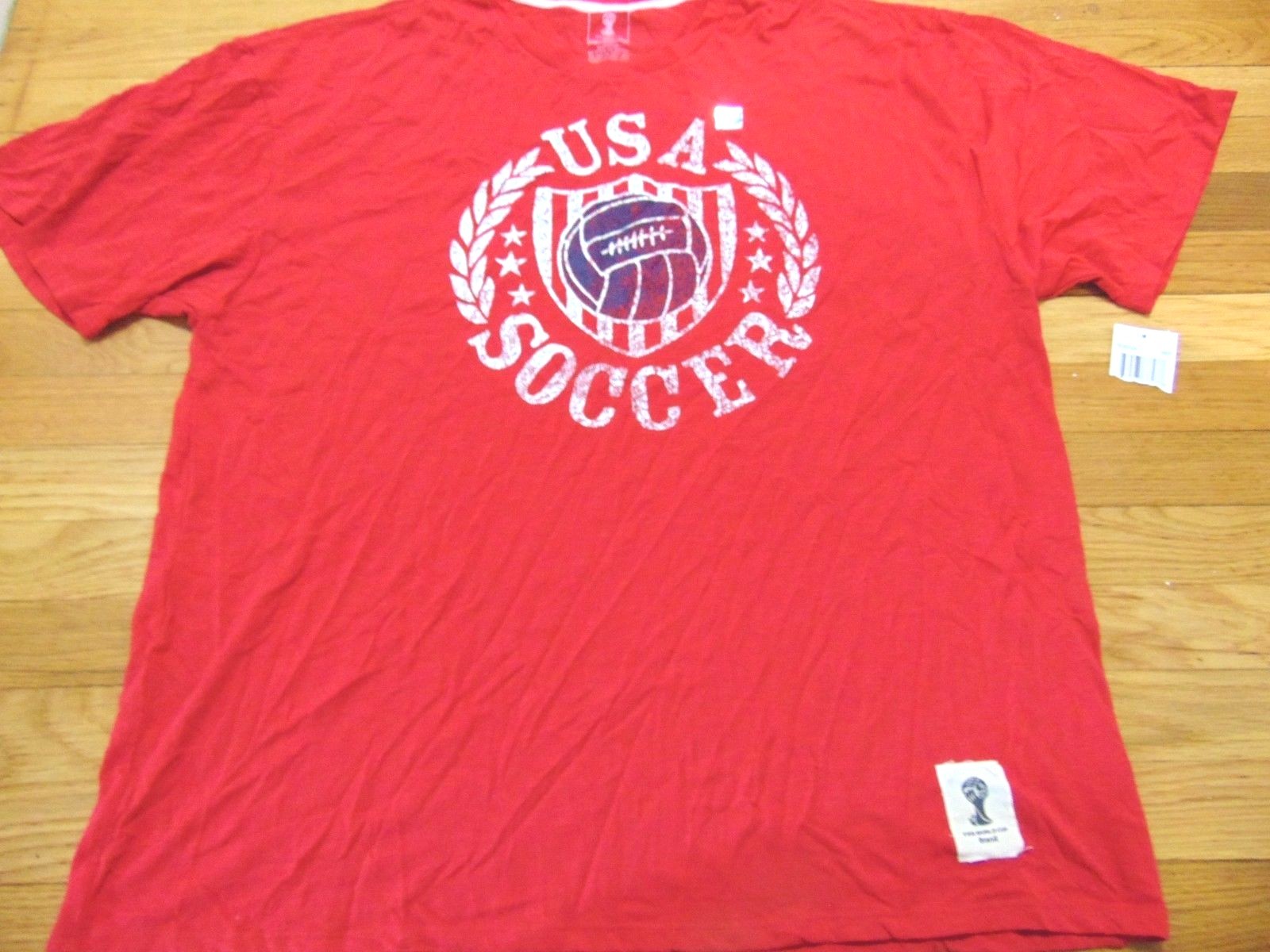 NEW TEAM USA SOCCER RETRO T-SHIRT SIZE 2XL FIFA WORLD CUP