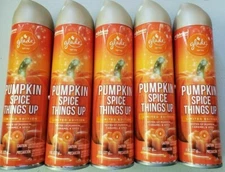5 Glade pumpkin Spice Things Up spray air freshener Limited Edition NEW Caramel