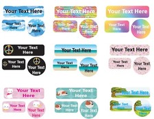 Camp Pack 90 ct Personalized Waterproof clothing Name Labels Press and Stick