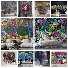3D Graffiti Colorful Self-adhesive Wallpaper Removable Wallpaper Wall Mural