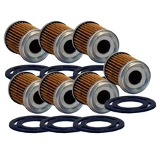 WIX Set of 7 Cartridge Fuel Metal Canister Filters