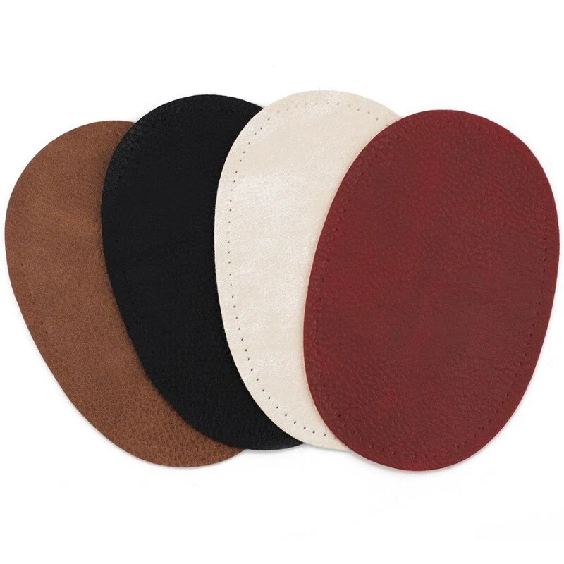 1 Pair DIY PU Leather Elbow Sewing Patch Durable Applique Reserved Needle Holes - Image 4 of 4
