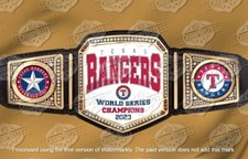 Texas Rangers World Series 2023 Champions Championship Belt Adult Size 2mm Brass