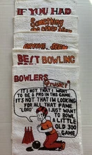Set Of 5 Bowling Towels 10.5”X 14.5” New,  Team,Bowlers, 5 Different Towels Gift