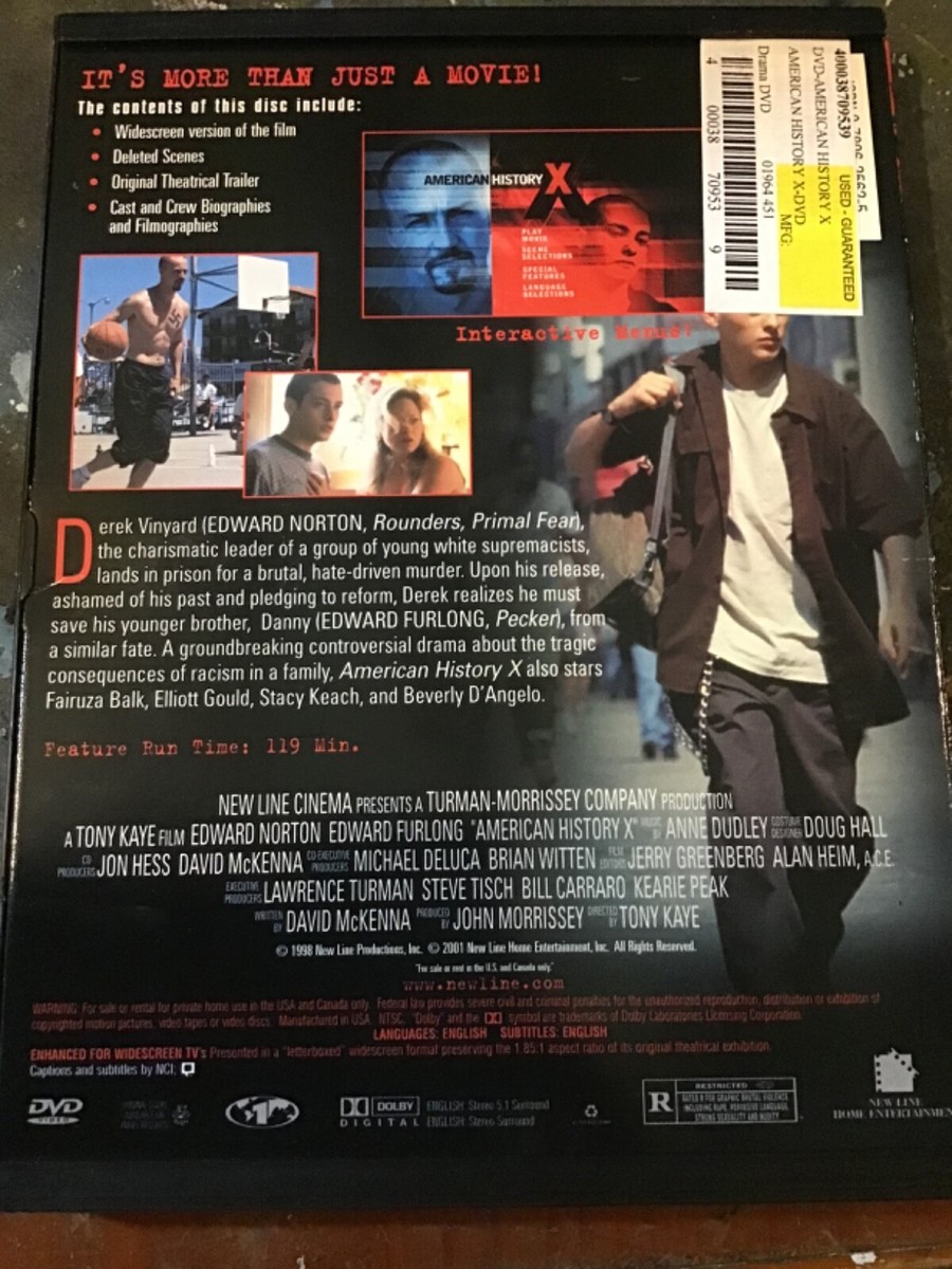 American History X - Cardboard Case Good Condition | eBay