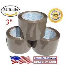 24 Rolls Brown Tan Carton Sealing Packing Tape Shipping 3 Inch  3"x110 yd 330'