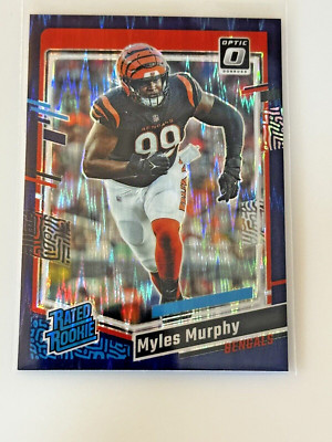 2023 Donruss Optic #222 Myles Murphy Rated Rookie PURPLE SHOCK RC. Bengals